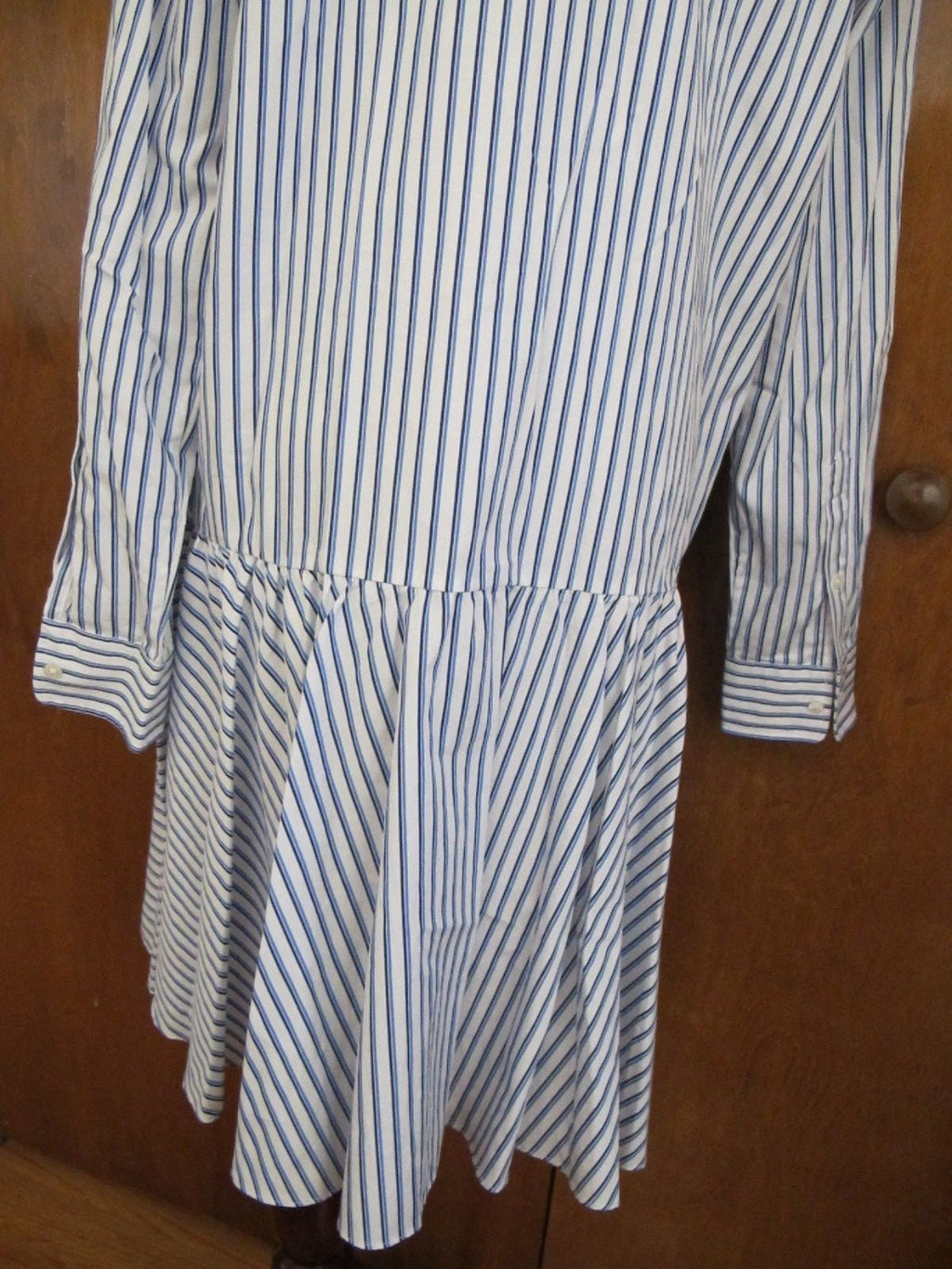 Polo Ralph Lauren women’s white blue gorgeous cotton New long sleeves dress 10