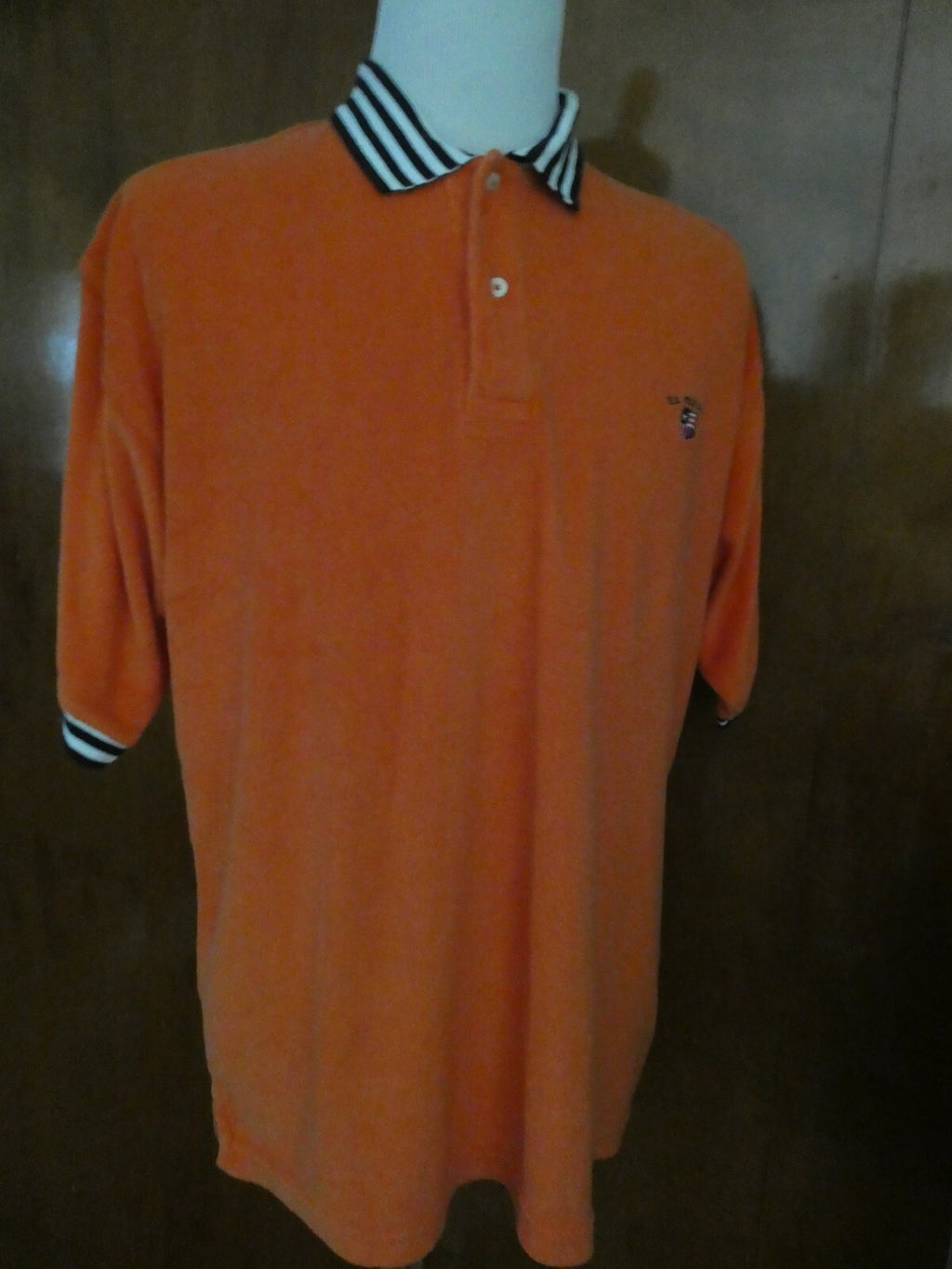 US Polo Assn. men’s orange cotton shirt size XLarge  New 