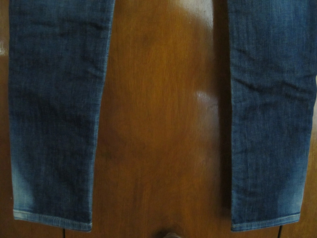 Free People Artisan De Luxe Patched Skinny Women's Jeans size 24 Blue Distressed