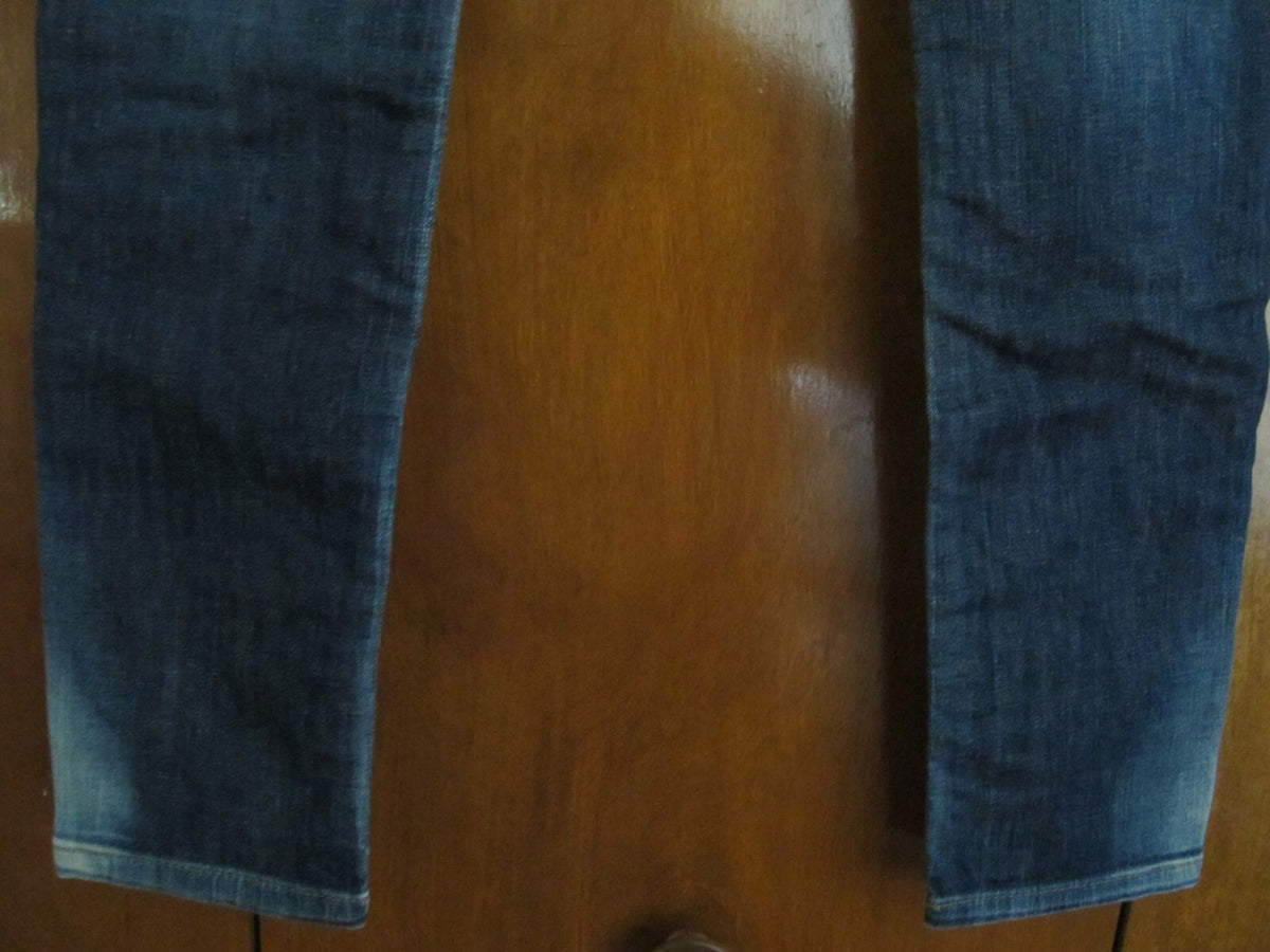 Free People Artisan De Luxe Patched Skinny Women's Jeans size 24 Blue Distressed