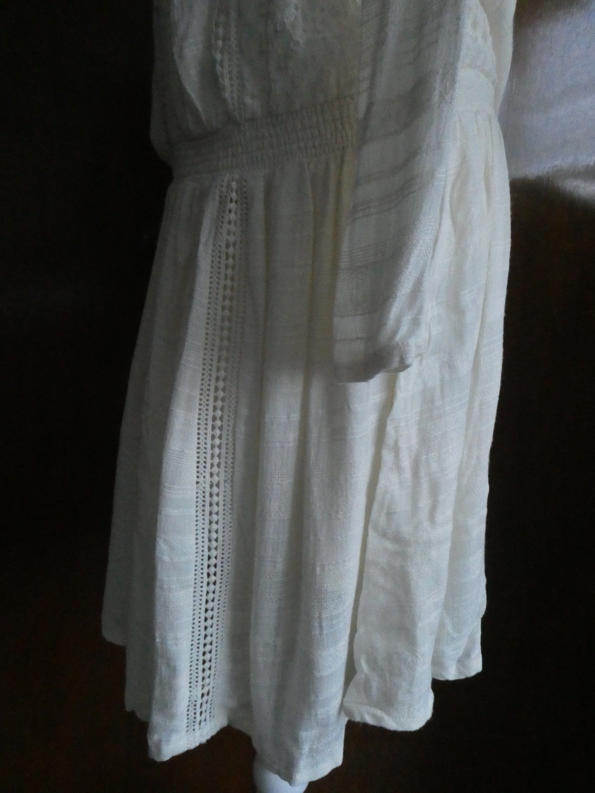 Free People women’s ivory 3/4 sleeves lined sweater dress size large