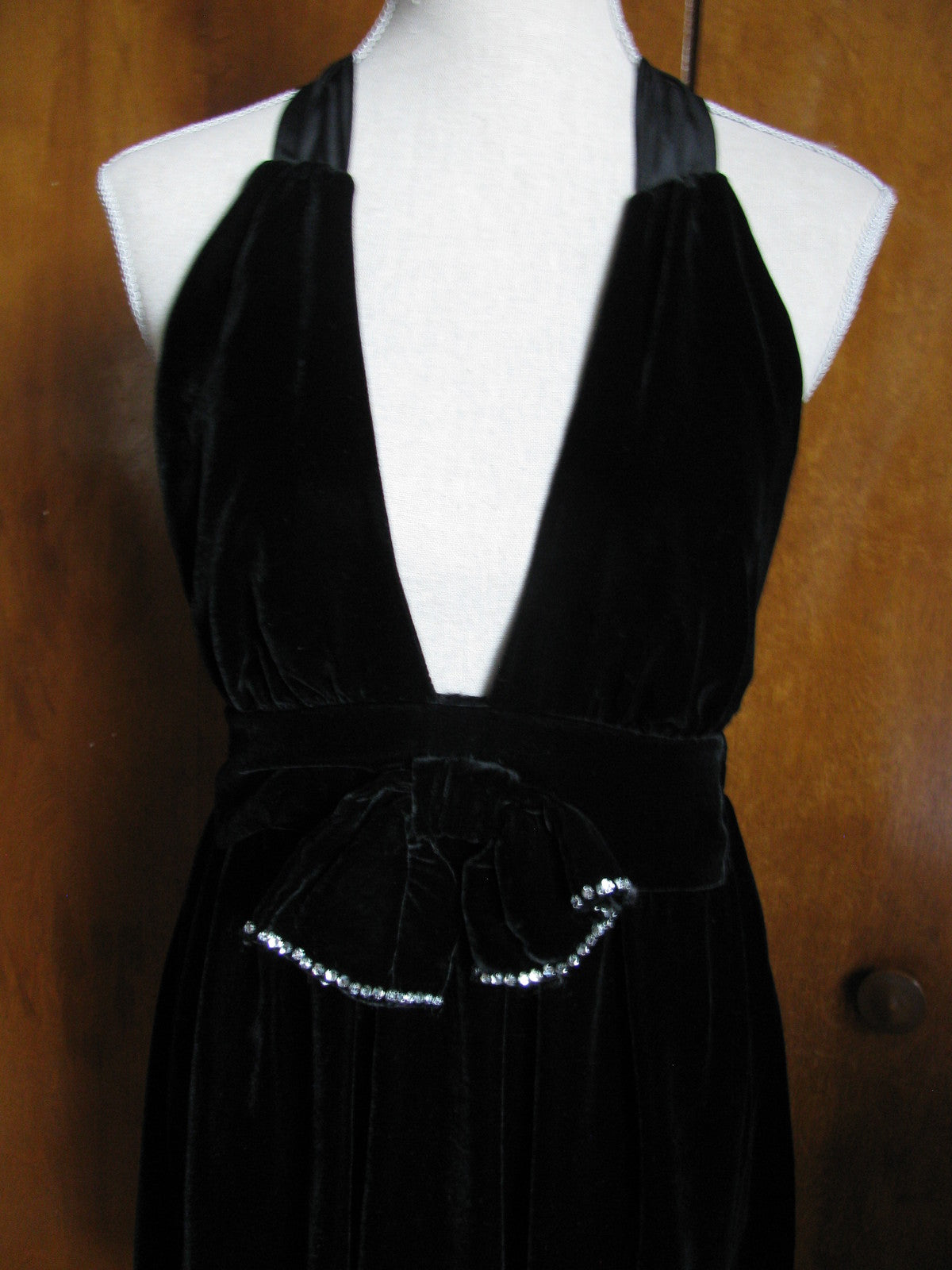 Juicy Couture Women's Black Velvet Halter Dress Size S, M