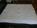 Vintage Crocheted Cotton Duvet Cover White 1970s 77”x 68" Custom Made