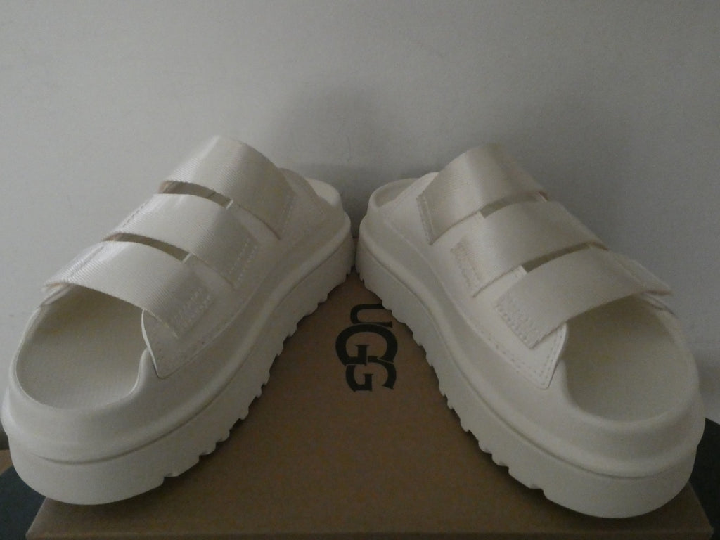 UGG Women Goldenglow Slide JSM White Platform Sandals Sz 5 New in Box W/1167430