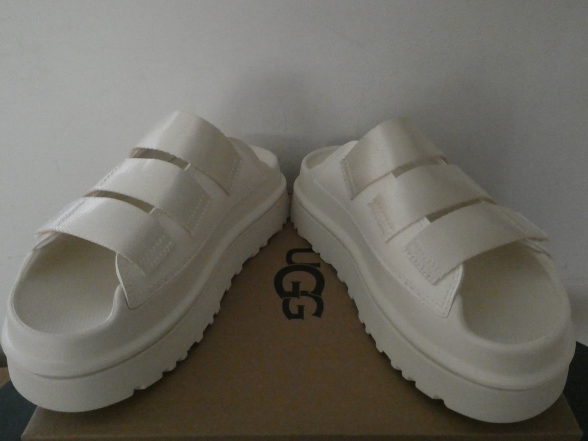 UGG Women Goldenglow Slide JSM White Platform Sandals Sz 5 New in Box W/1167430