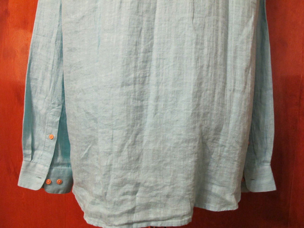 Jos. A. Bank men’s linen teal shirt xlarge 