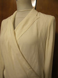Anthropologie Sttitwa women's off white lined evening blazer size 0