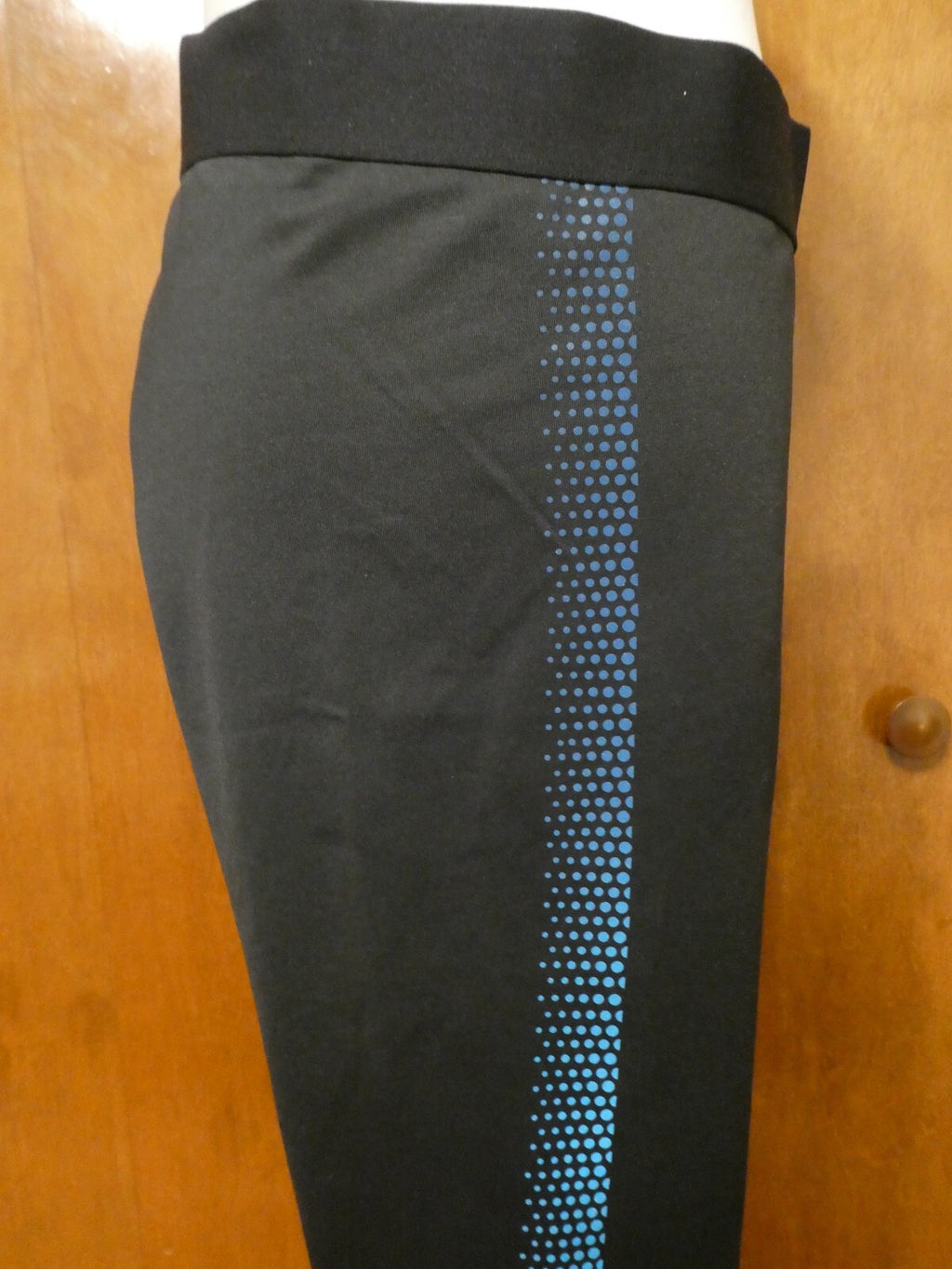 GapFit Capri Women’s Active Regular Rice Leggings Black/Blue Xlarge