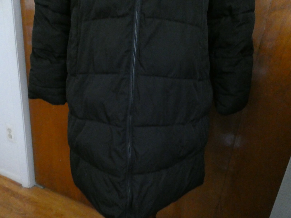 Gap Women's Black Long Winter Coat Hooded XLarge