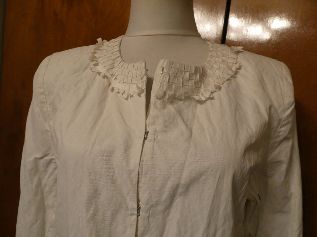 Tahari women's white soft cotton/nylon lined blazer US 14, UK 18, IT 50