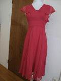 Anthropologie HD in Paris women's Pink/Rose Silk Dress Size 4 