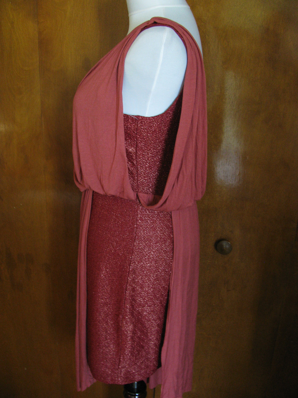 Free People Women’s Draping Over Tuscan Red Soft Dress 