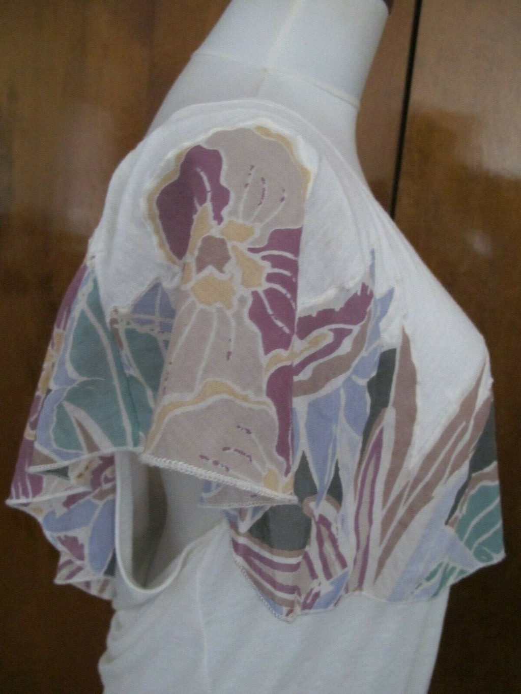 Free People Women’s Ruffle One Shoulder Ivory Floral  Tank Top 