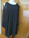 Sanctuary women’s black pleated evening cutout A-line dress size Xlarge 