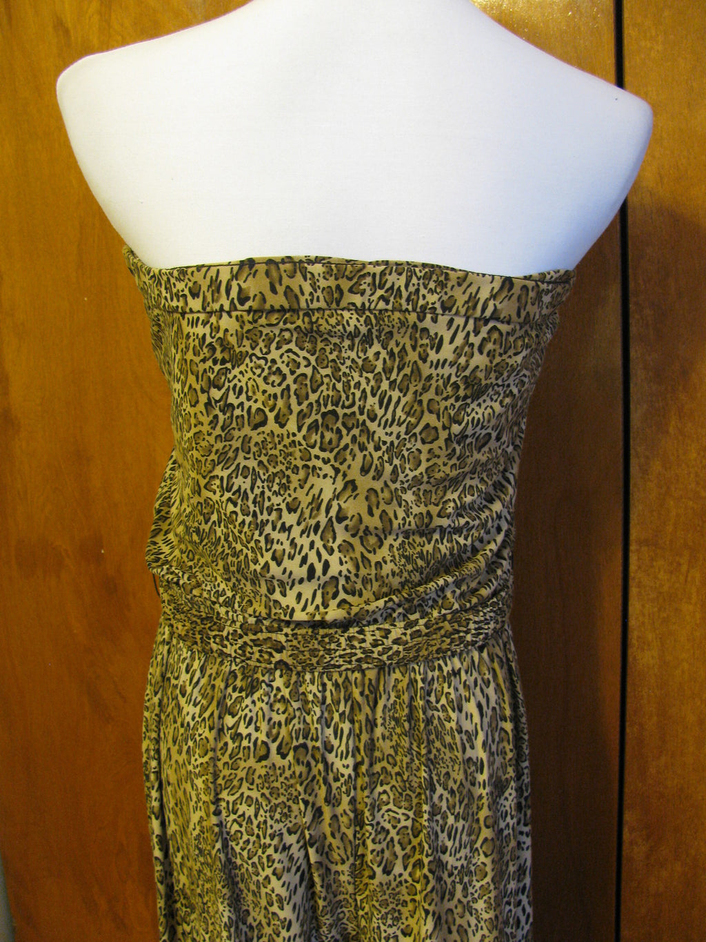 MSK women’s jumpsuit leopard black size large NEW