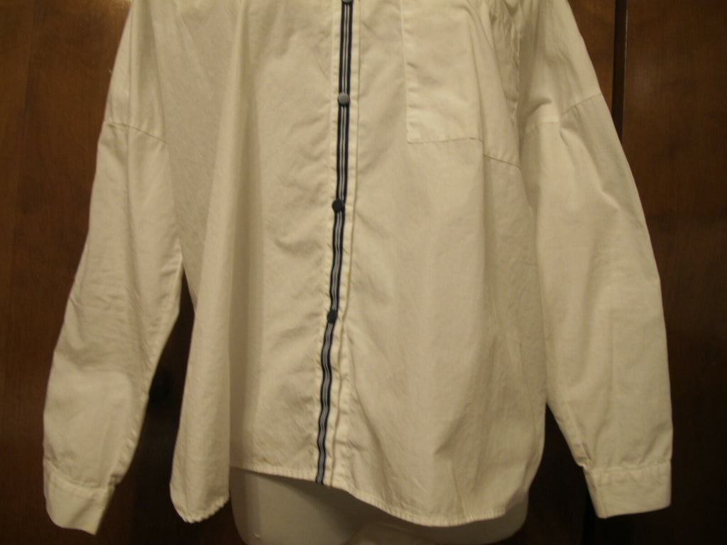 Zara Basic Collection women's white blouse top long sleeves Medium pre owned 