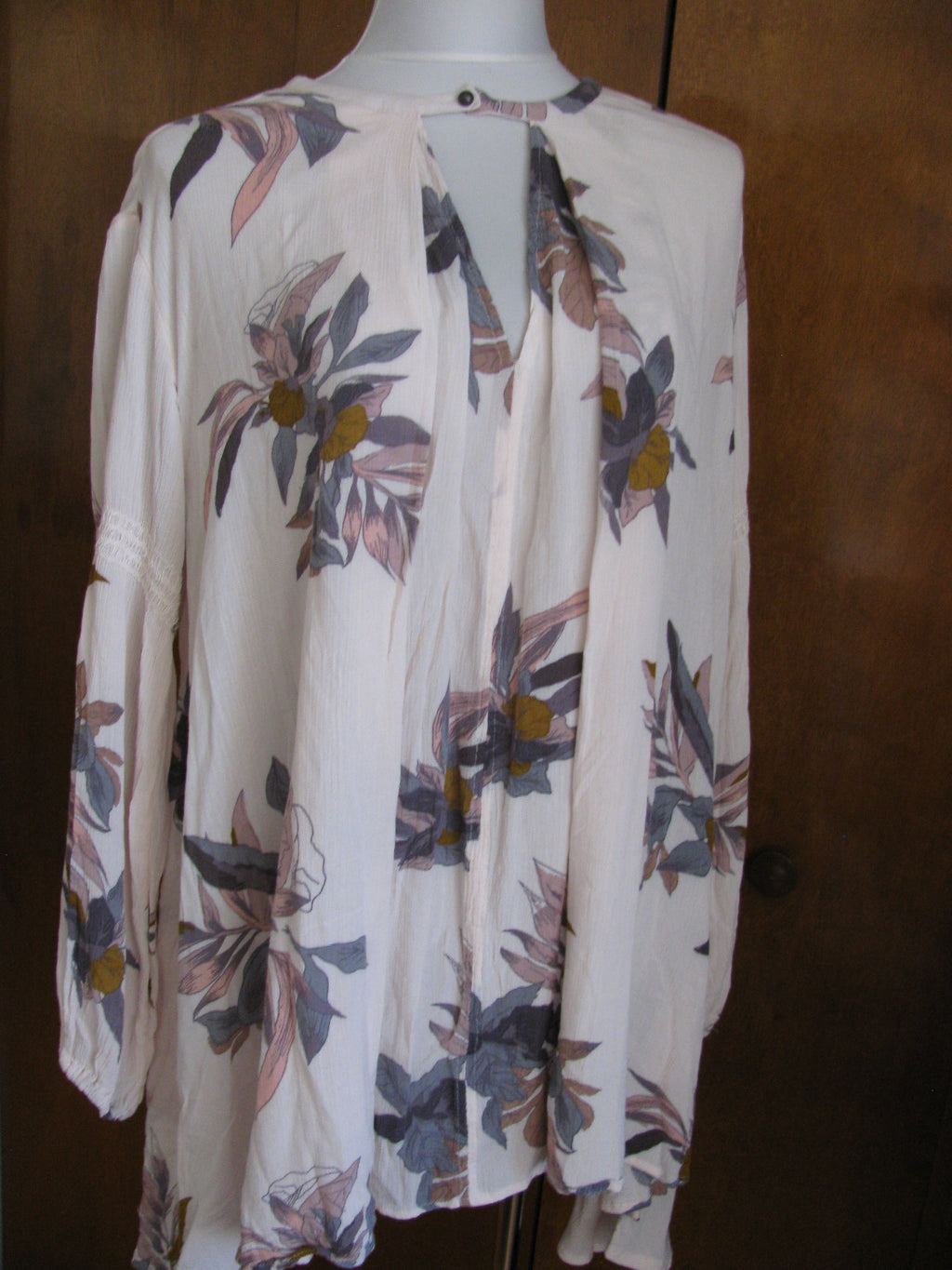 Free People Women’s Pearl Combo Rayon floral print Top New