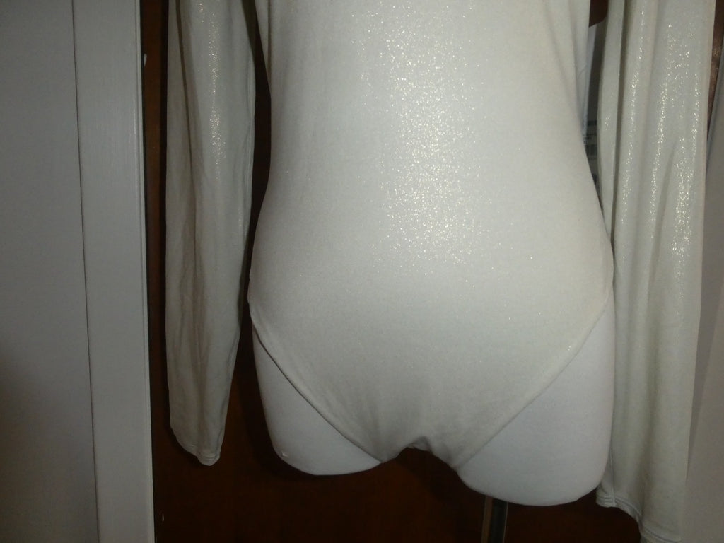 Lululemon Bodysuit Wundermost Nulu Long Sleeve Gray Soft with Subtle Shine Large
