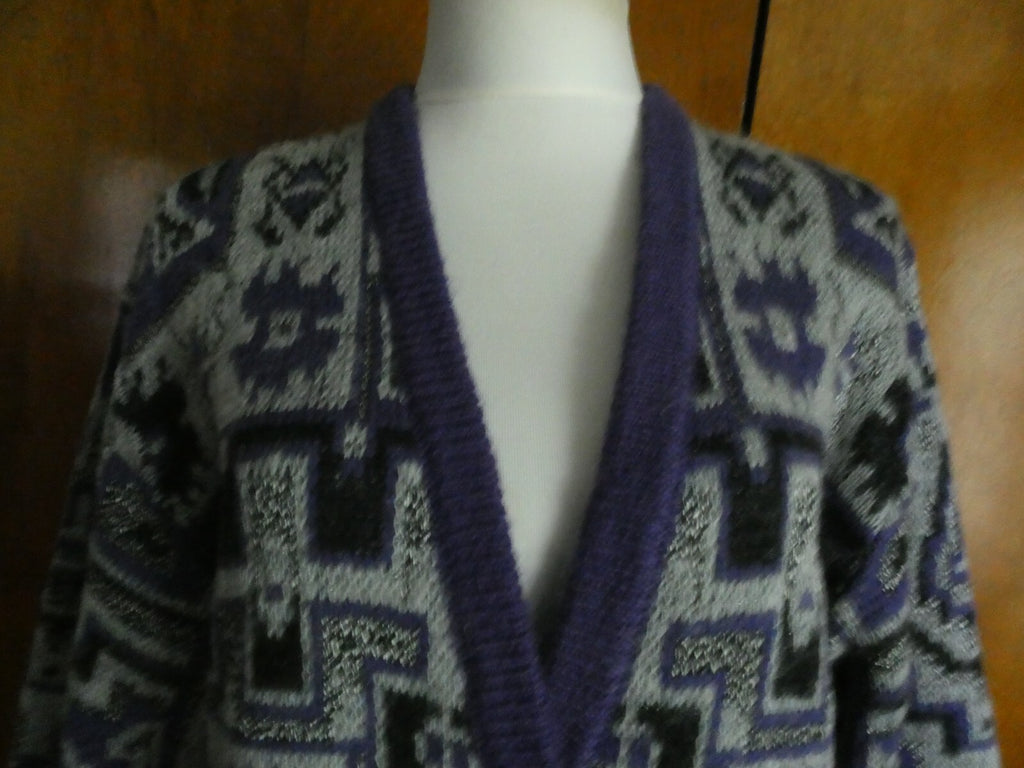 Vintage Wool Blend Sweater/Cardigan Ladies Fashion S.K.V.J. Medium