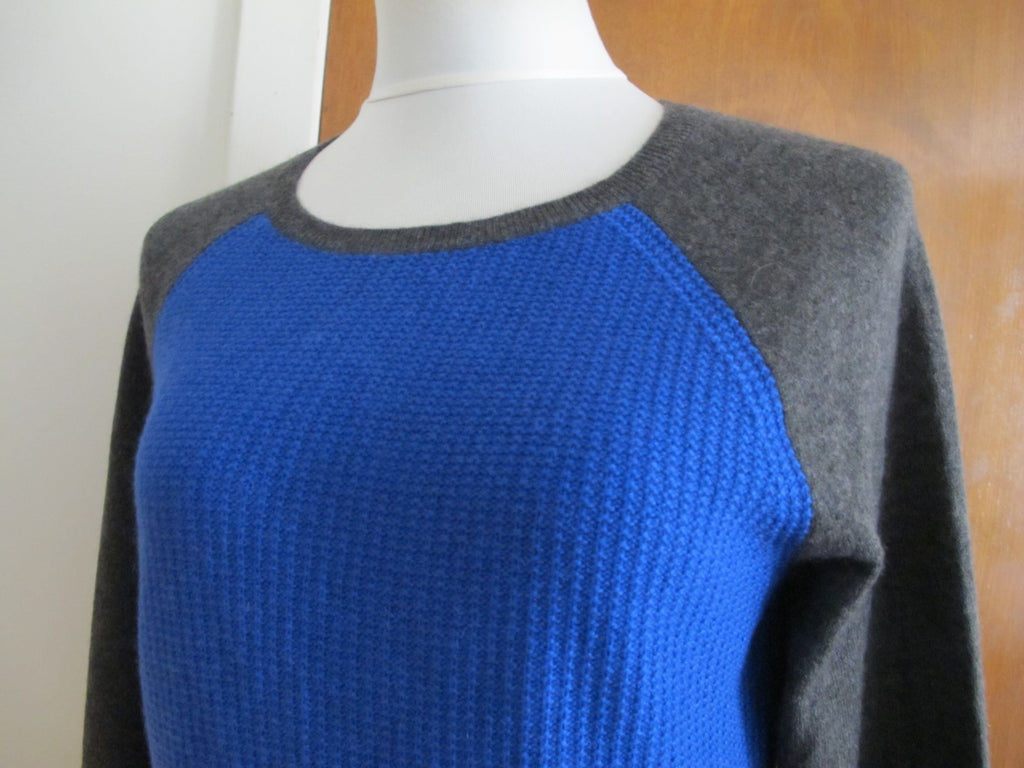 Ralph Lauren Women's Blue Gray Cashmere Sweater Size Medium New