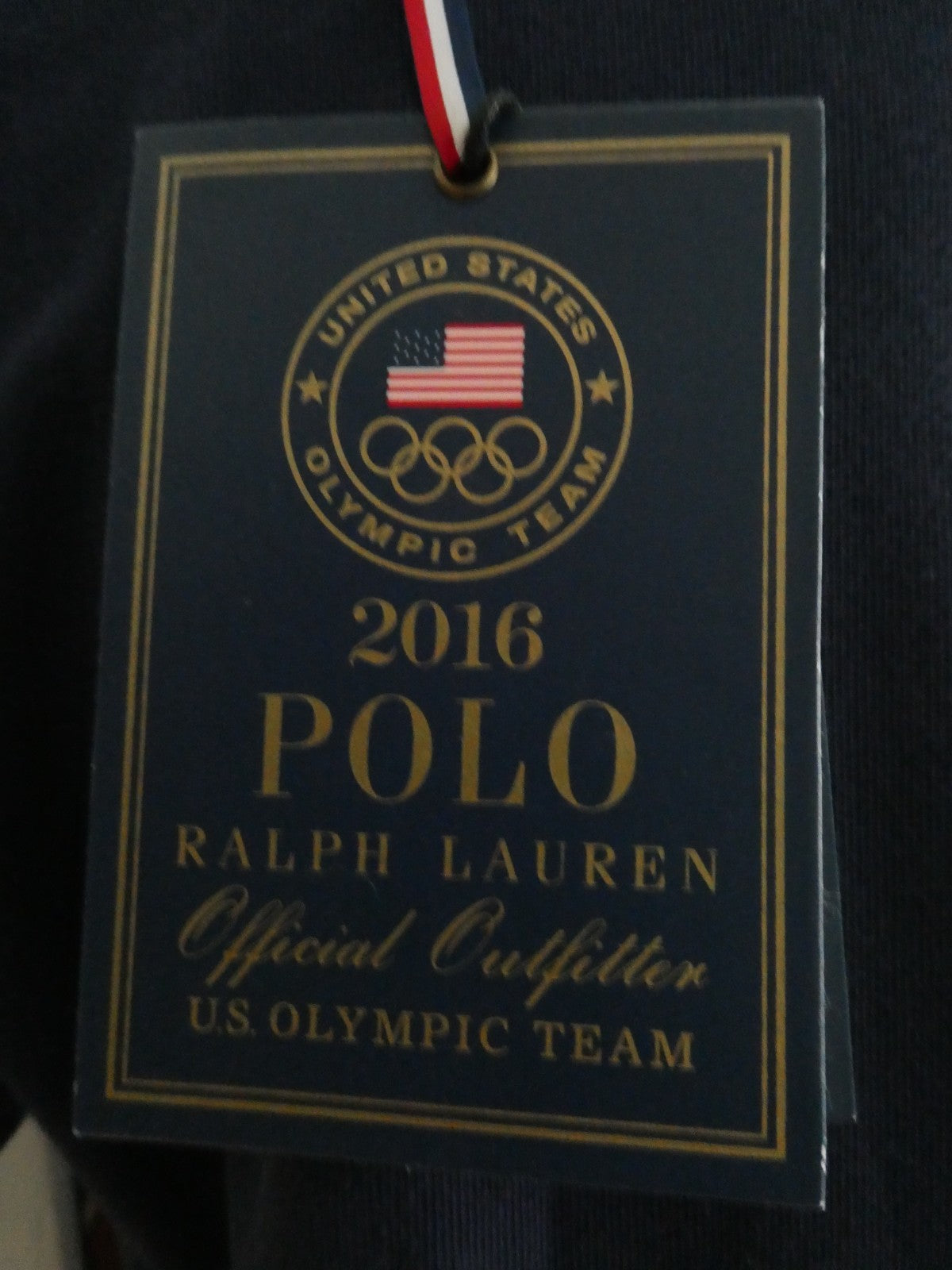 Polo Ralph Lauren 2016 Team USA Olympic Dress Women Navy Blue Cotton USA Graphic