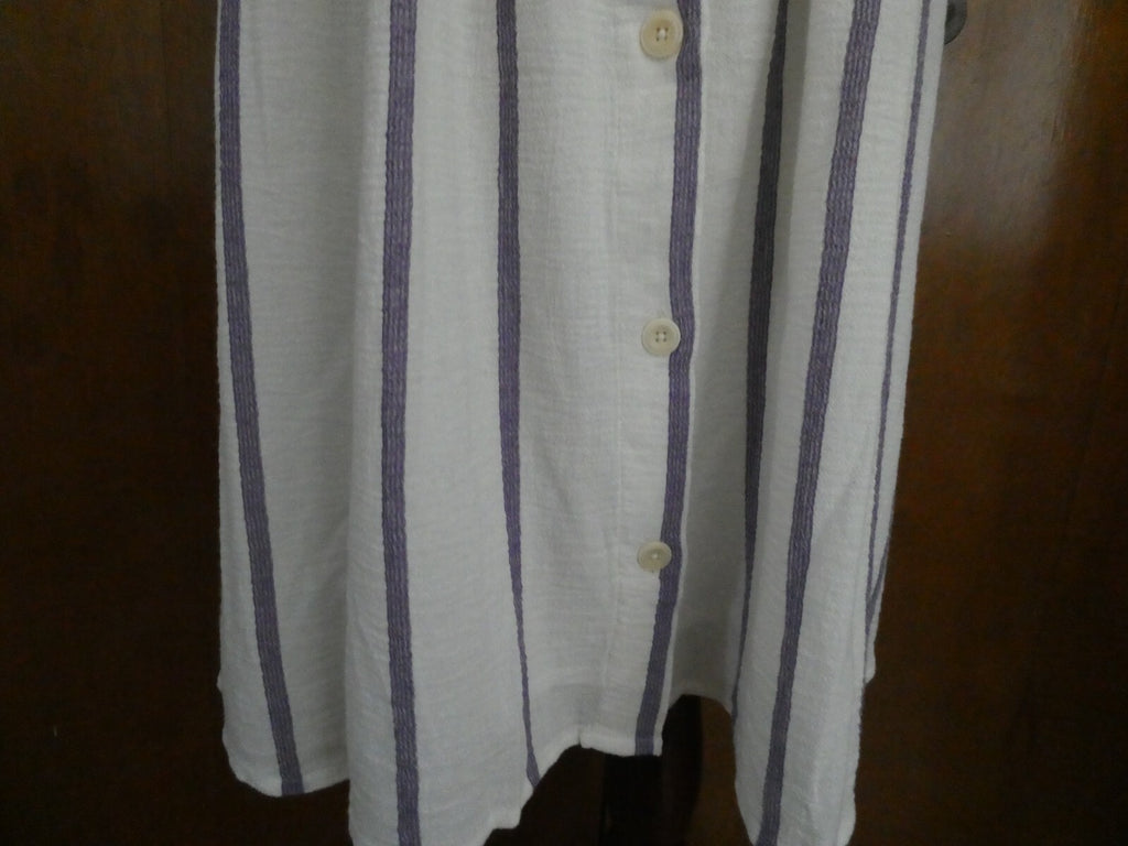 Lucky Brand women's off white full lined pleated pockets buttons skirt small