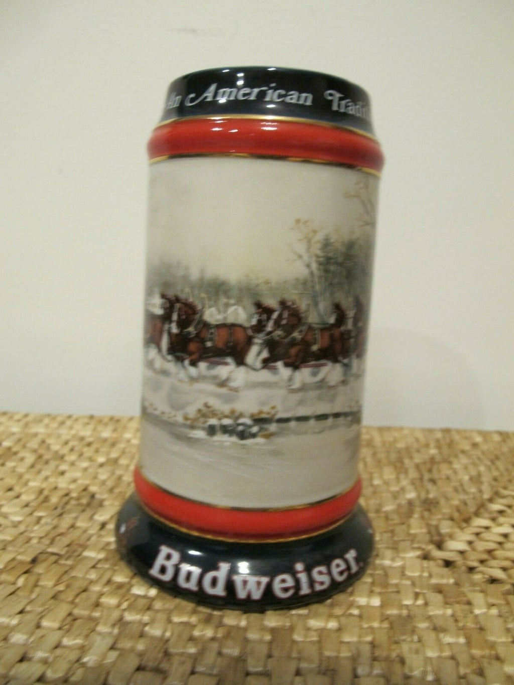 Collectable Ceramic Budweiser Mug 1990 Handcrafted Expressly Anheuser-Busch  