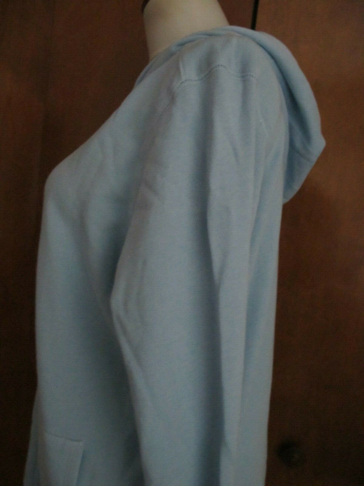 Gap Women's Light Blue Cotton Blend Hooded Pullover Sweater Large