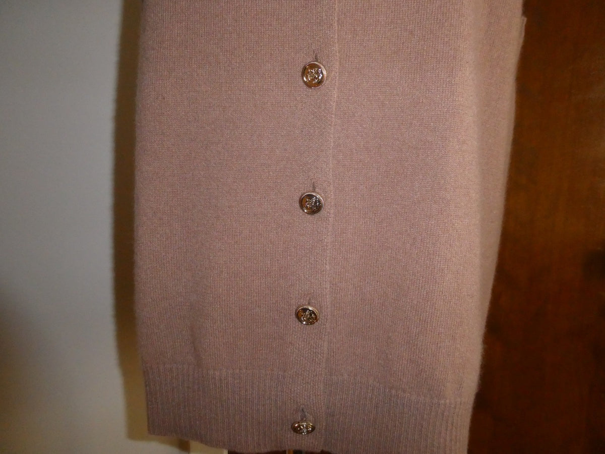 Bloomingdale's 100% Cashmere Button Front Sweater Vest Camel Size XL $178 NWT