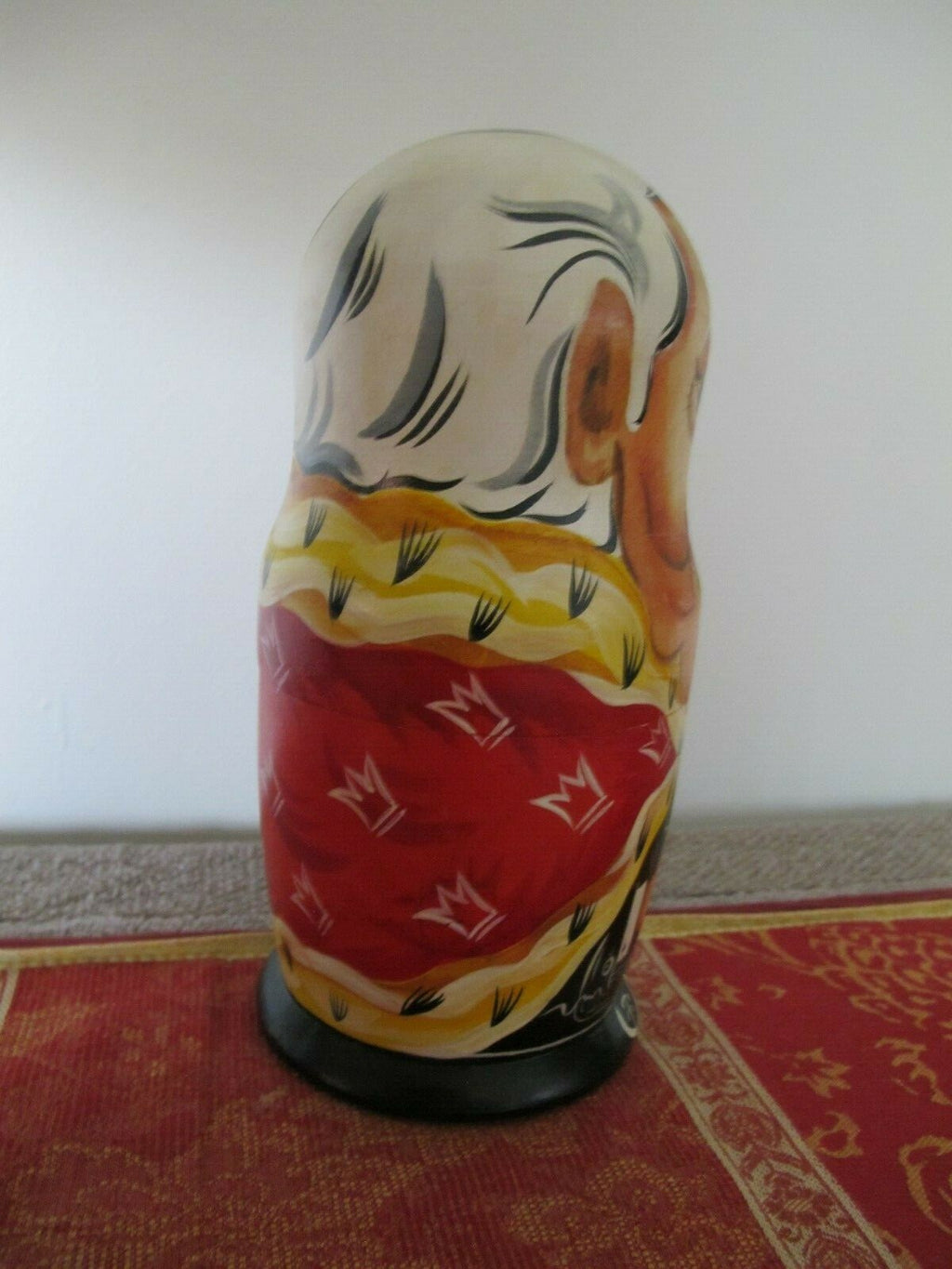 Russian Soviet Presidents Yeltsin Gorbachev Brezhnev Wooden Matreshka Doll 