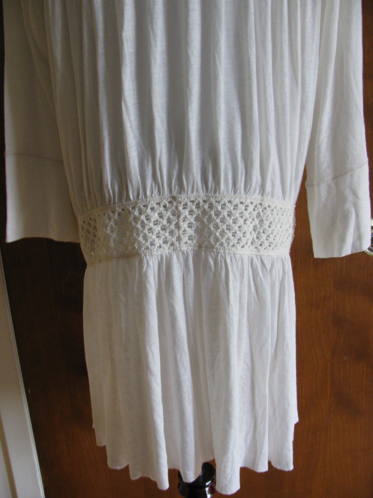 Free People Women's Ivory Soft Rayon Embroidered Mini Dress Size Medium New
