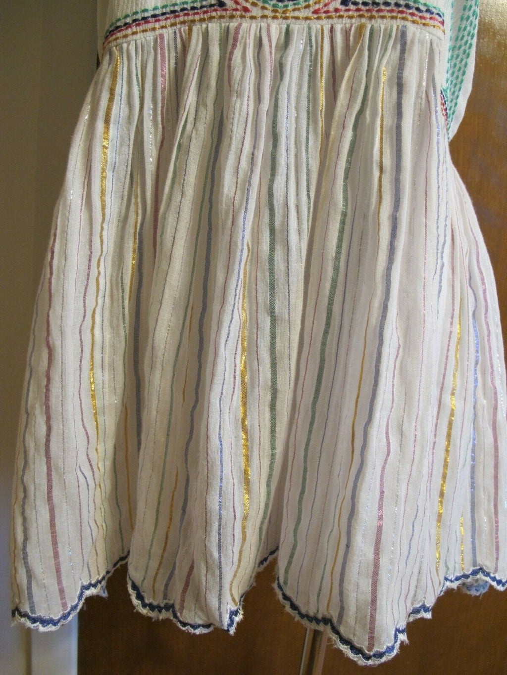 Anthropologie Floreat women's embroidered white multicolor rayon halter top
