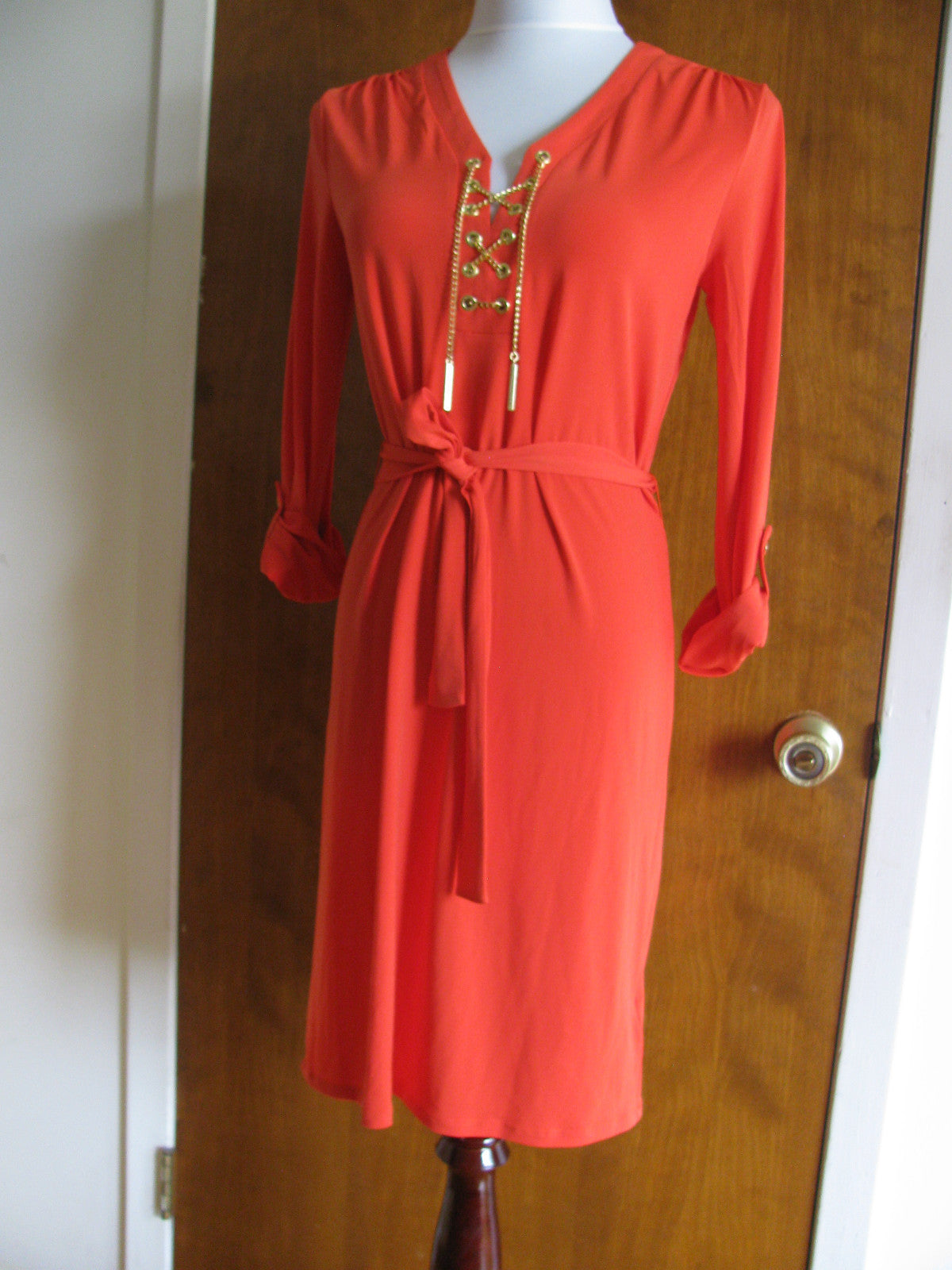 Michael Kors women’s long sleeves red dress