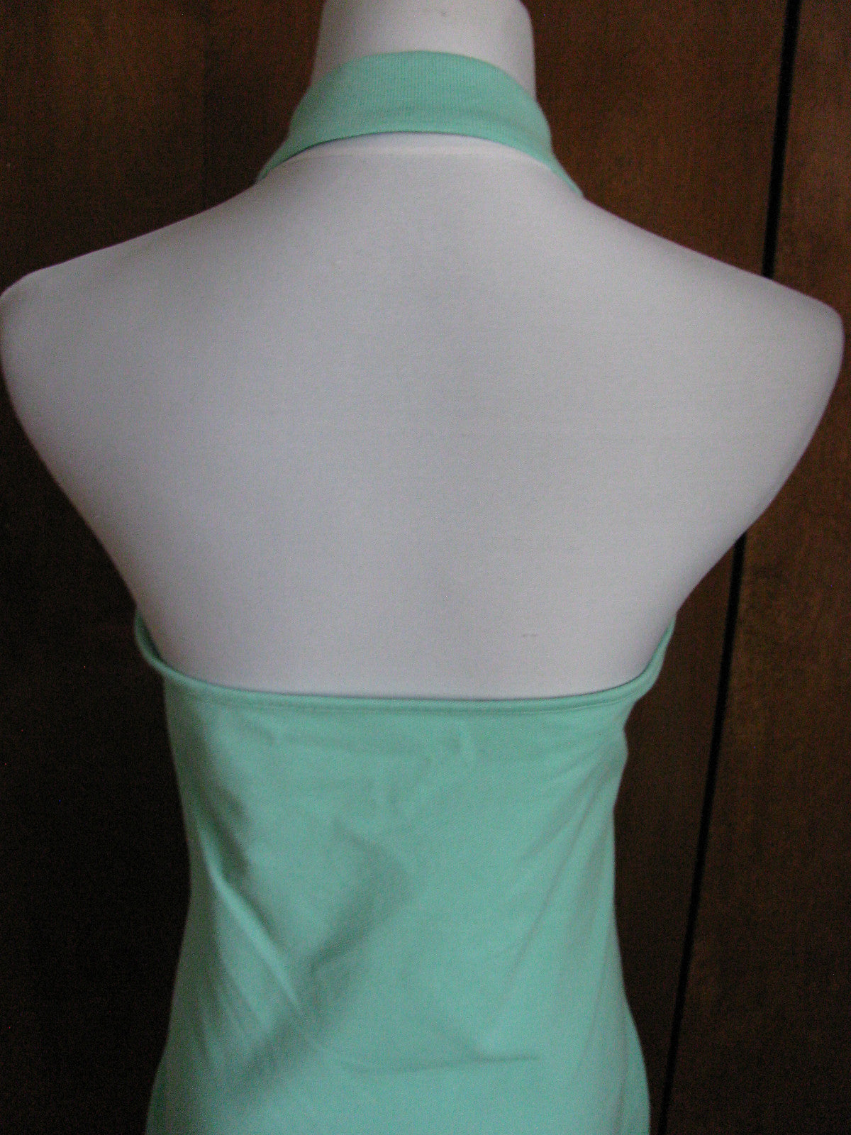 Lacoste women's green cotton halter dress New