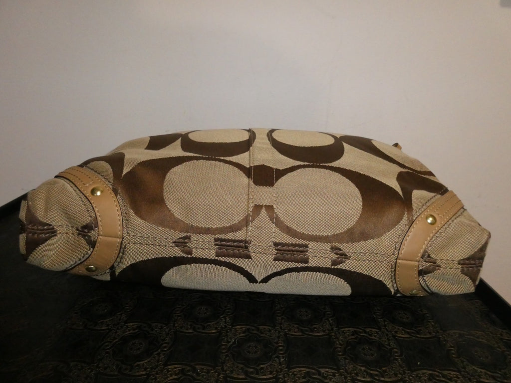Vintage Coach Authentic Handbag/Purse/Shoulder Bag Canvas, Leather E087312873