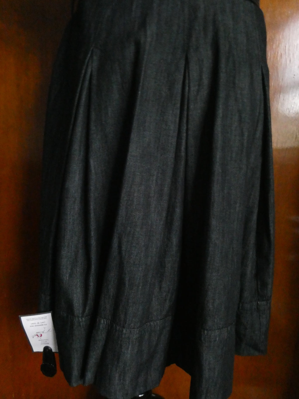 Lauren Ralph Lauren Dress Sz 12 Black Sleeveless Belted Leather Trim A-Line NWT