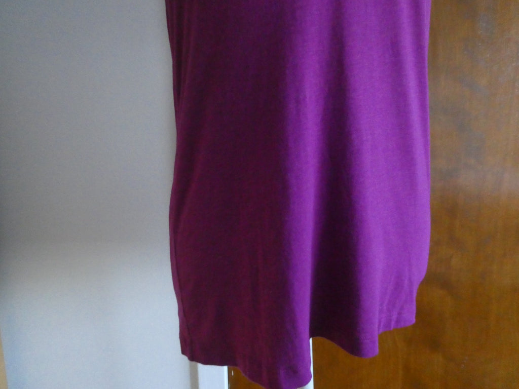 GAP Women’s Purple Bow Detail Top Size Small Cotton Modal Short Sleeve Stretch