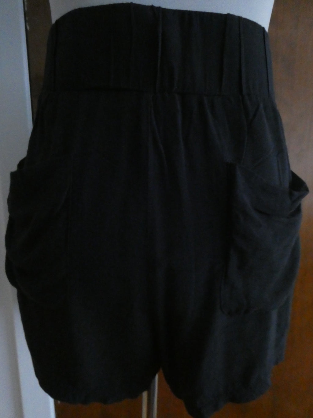 Free People Women Black Oversized Pocket Shorts Large Boho Lounge Pull On NWT