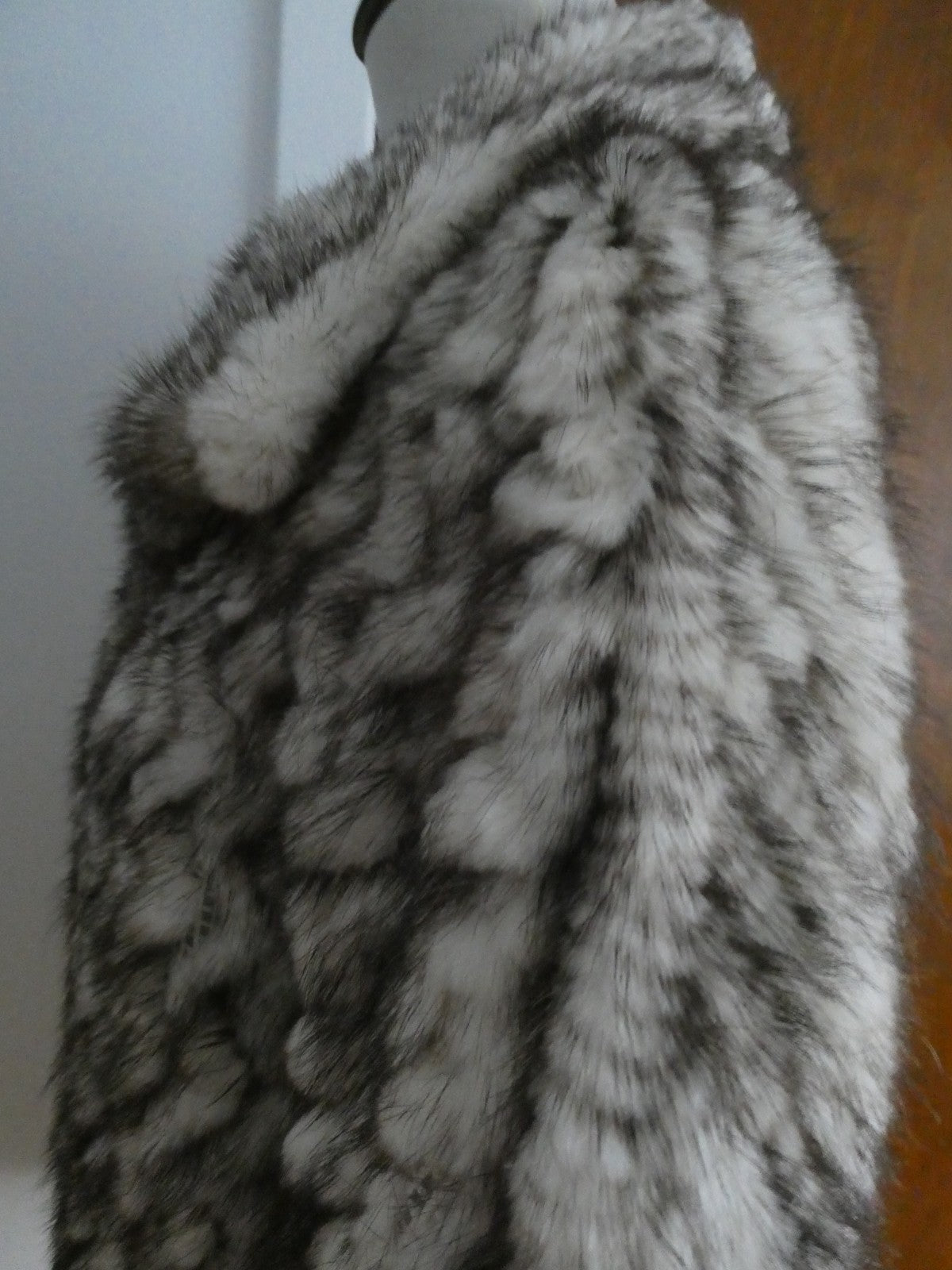 Kalinkin Hill Genuine Mink Fur Women Russia Luxury Short Sleeve Coat Gray Silver