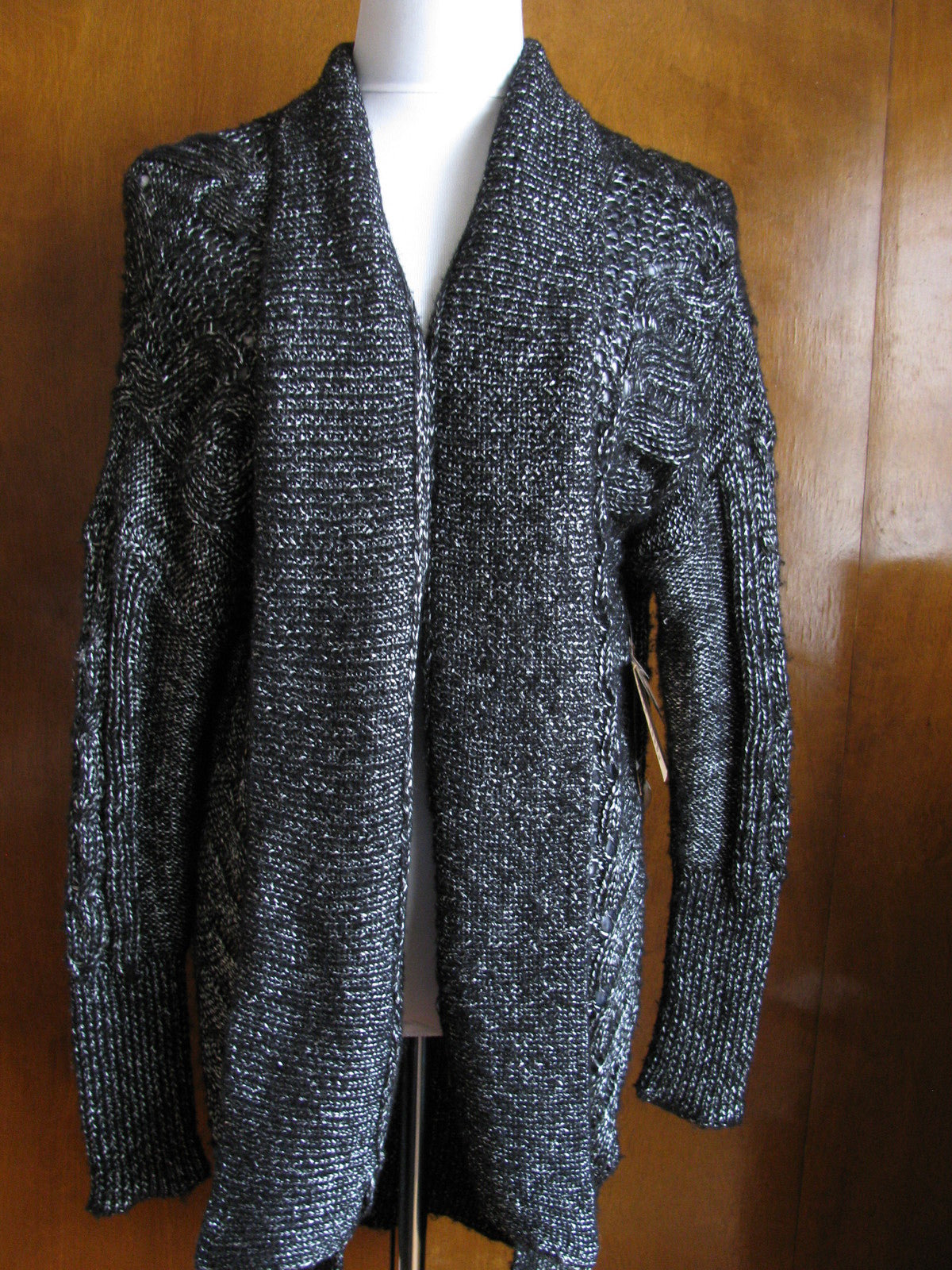 Rachel Roy Women's Black Stylish Long Cardigan Size S, L