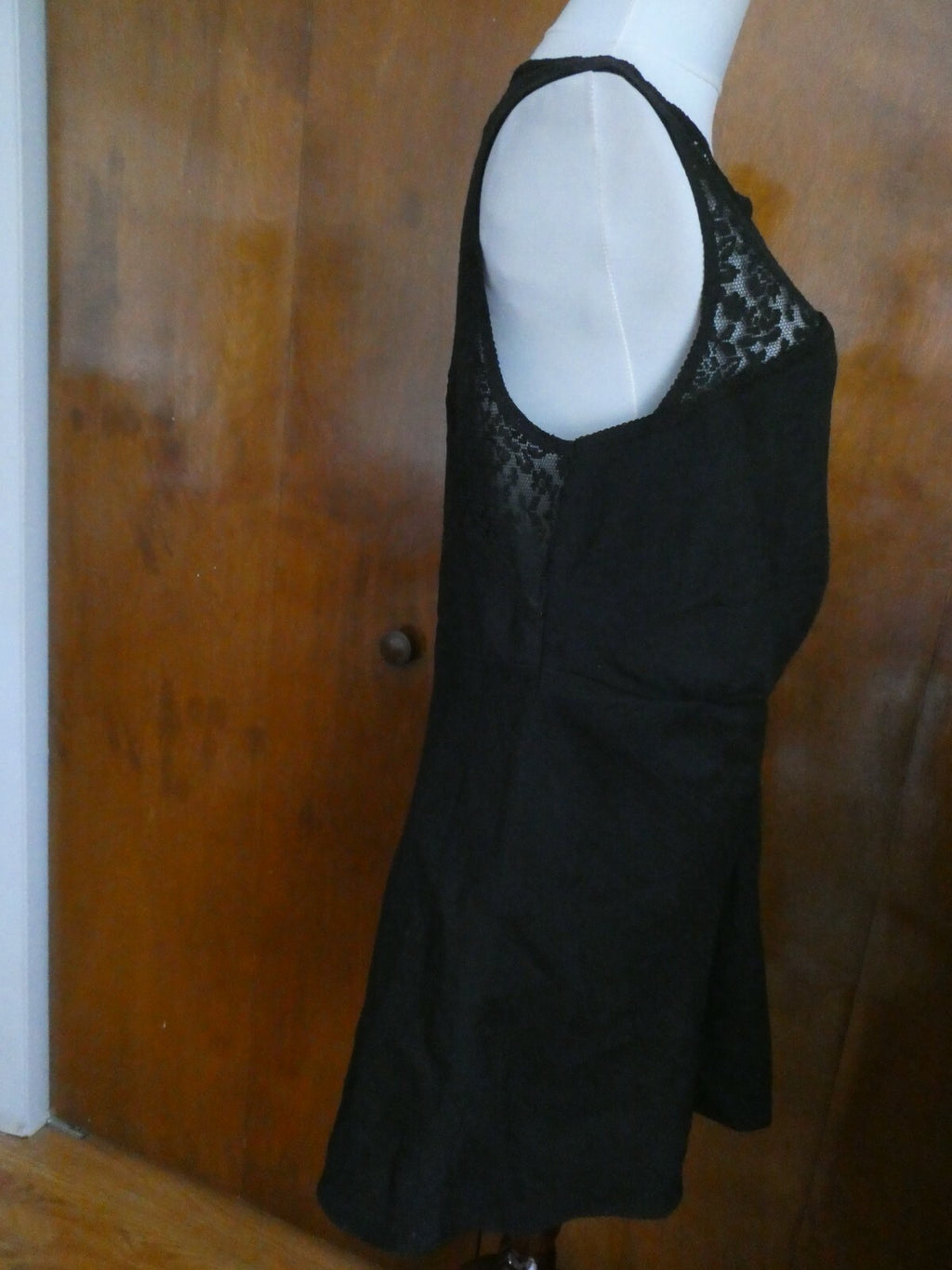 Rachel Roy womens stylish black mesh crafted  dress Large NWT