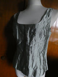 Zelda women's sage gray evening lined top size 10