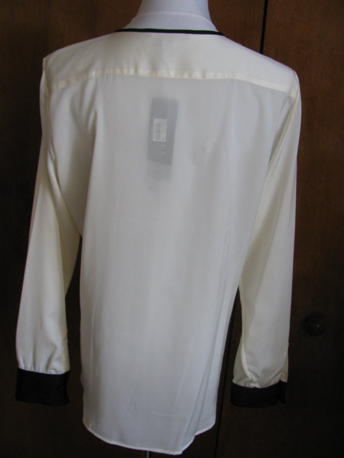Ralph Lauren women's cream black detailed top New