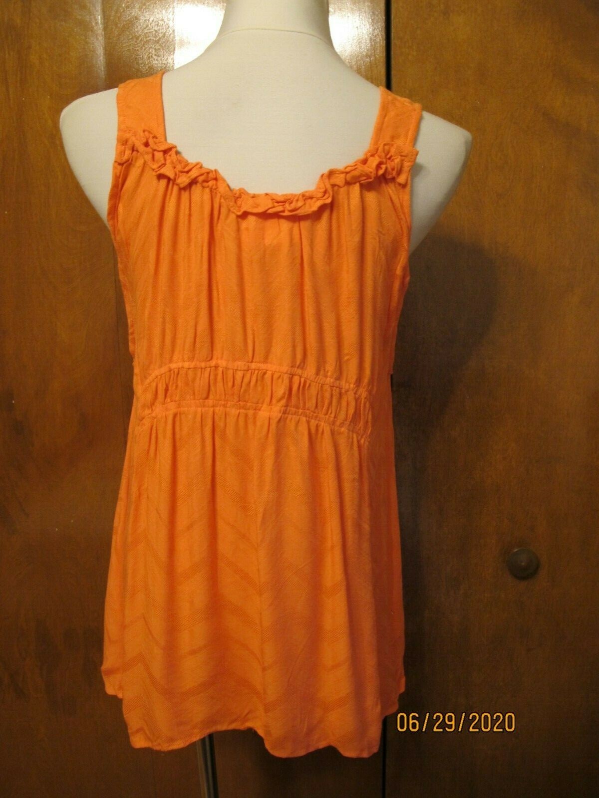 Anthropologie Maeve  Women's Coral Rayon Top 