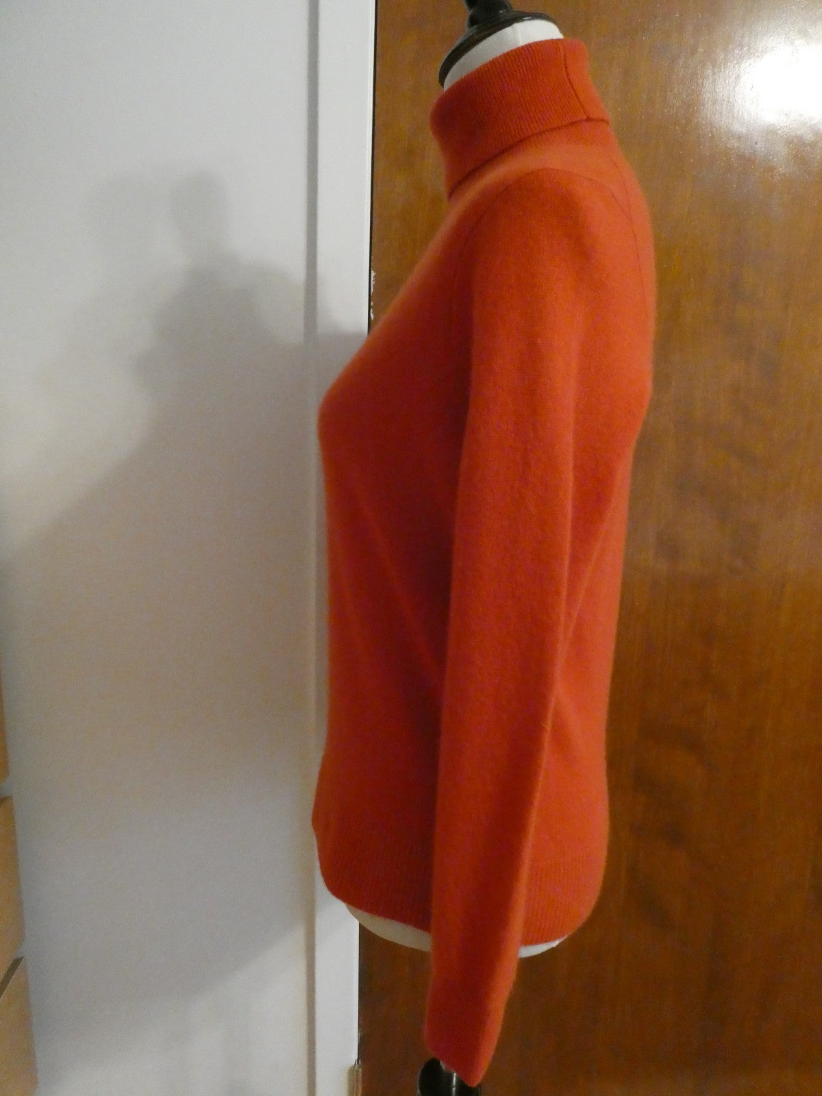 Bloomingdale's Cashmere Turtleneck Sweater Burnt Orange Women's Size S NWT $188