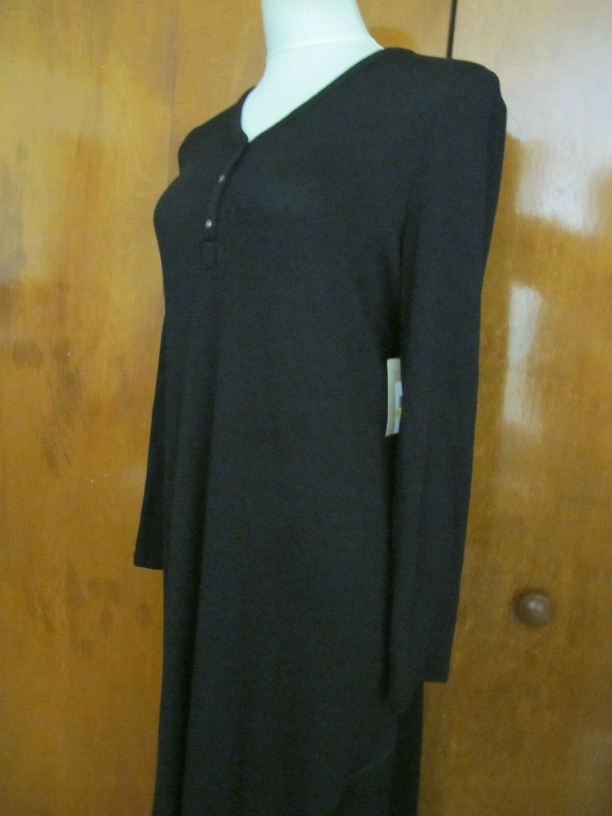 G.H. Bass & Co Women's Viscose Black Long Sleeves Maxi Dress 