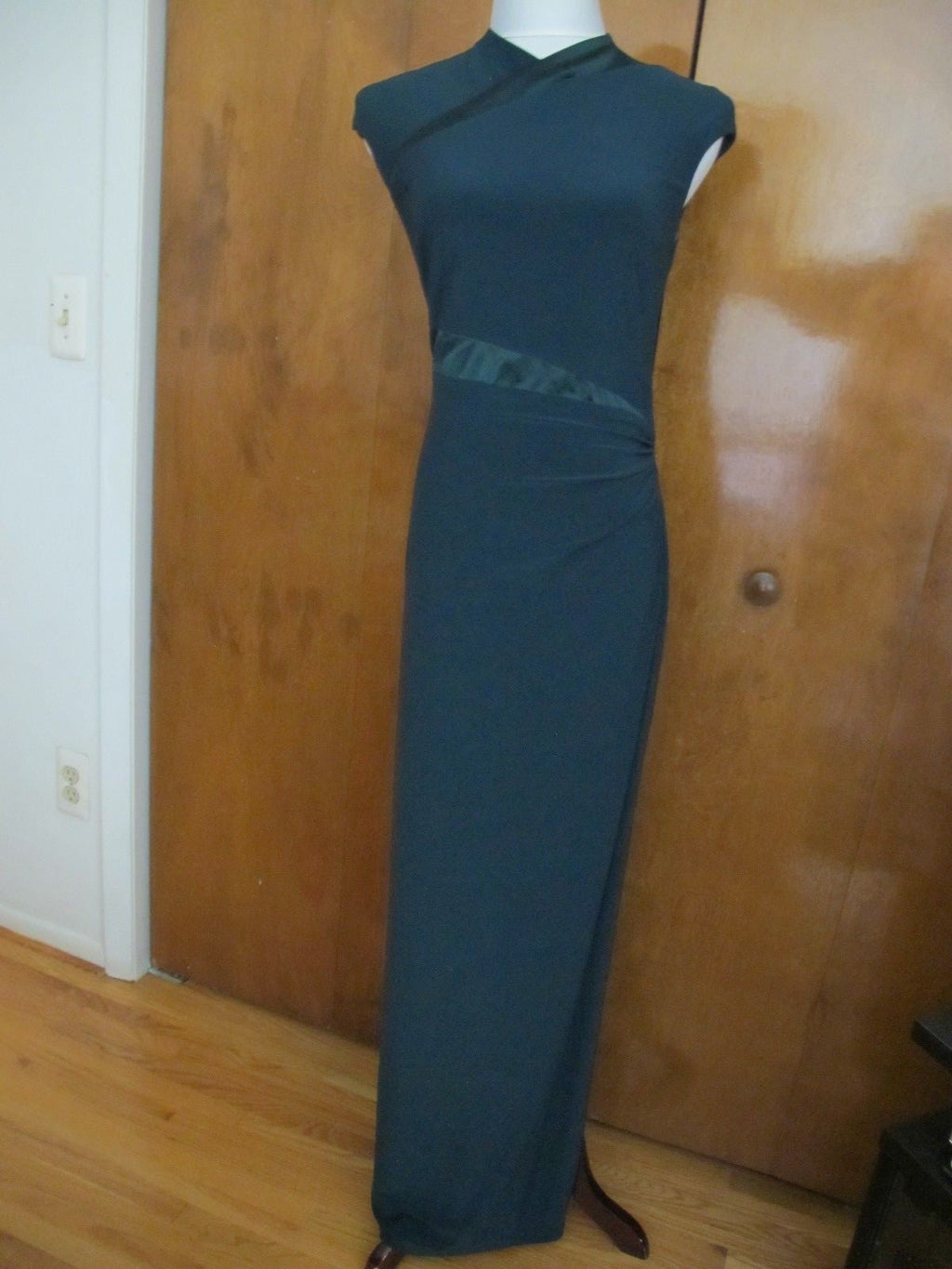 Ralph Lauren women's green evening detailed maxi dress New