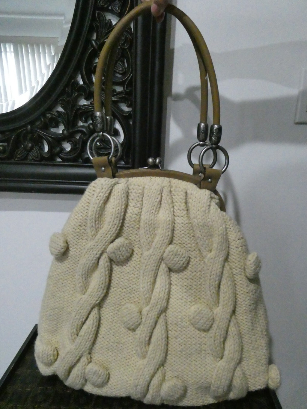 Juicy Couture Women’s Beige Knitted Large Shoulder Bag