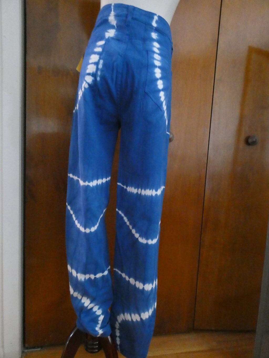 Catherine Malandrino Women's Blue/White Denim Pants Size 32 (fits USA Size 12)