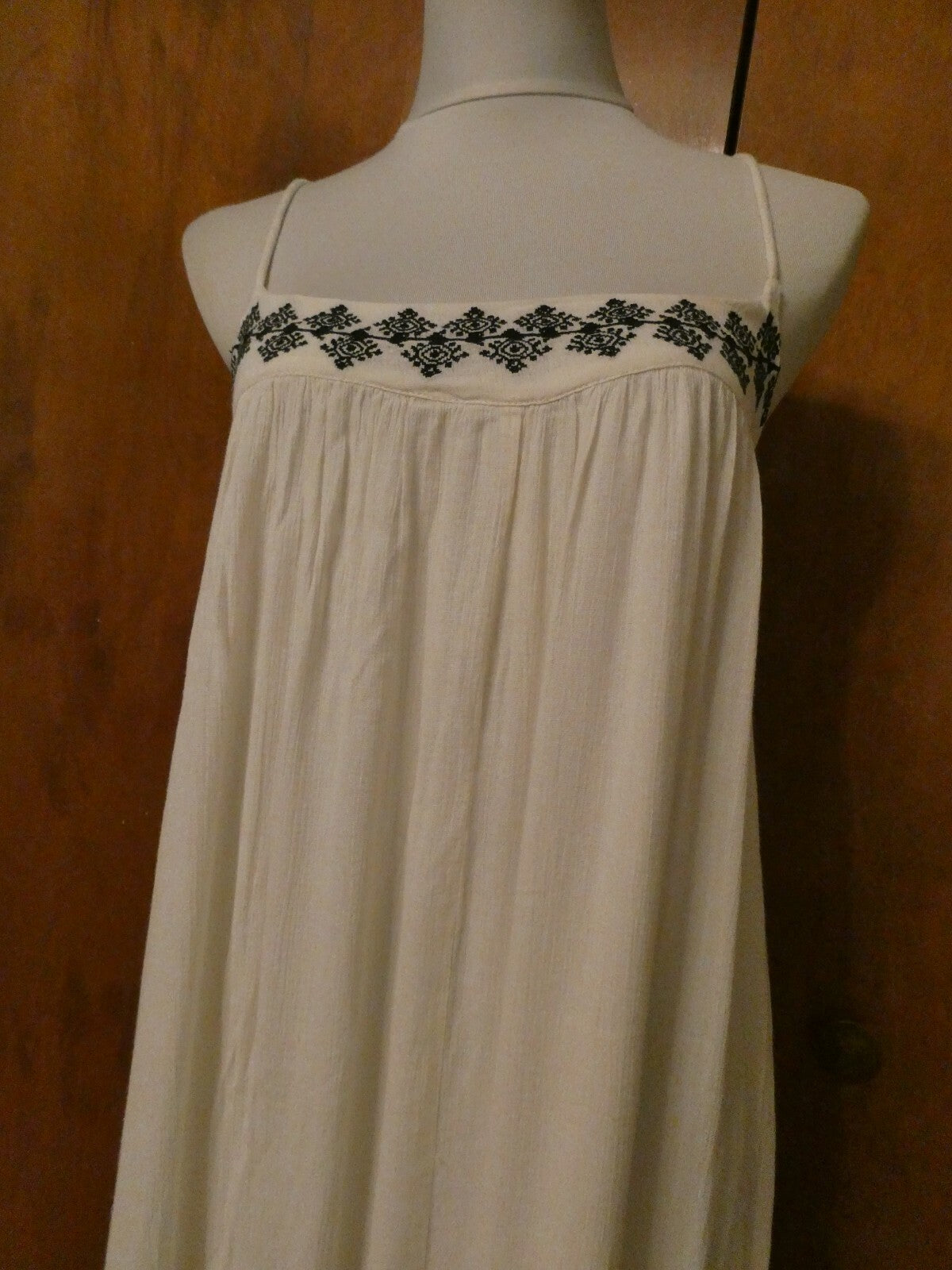 Denim & Supply women’s ivory embroidered maxi dress New
